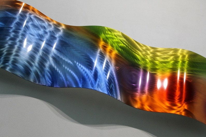 Colorful Metal Wall Art Abstract Art 3D Wall Sculpture Office - Etsy