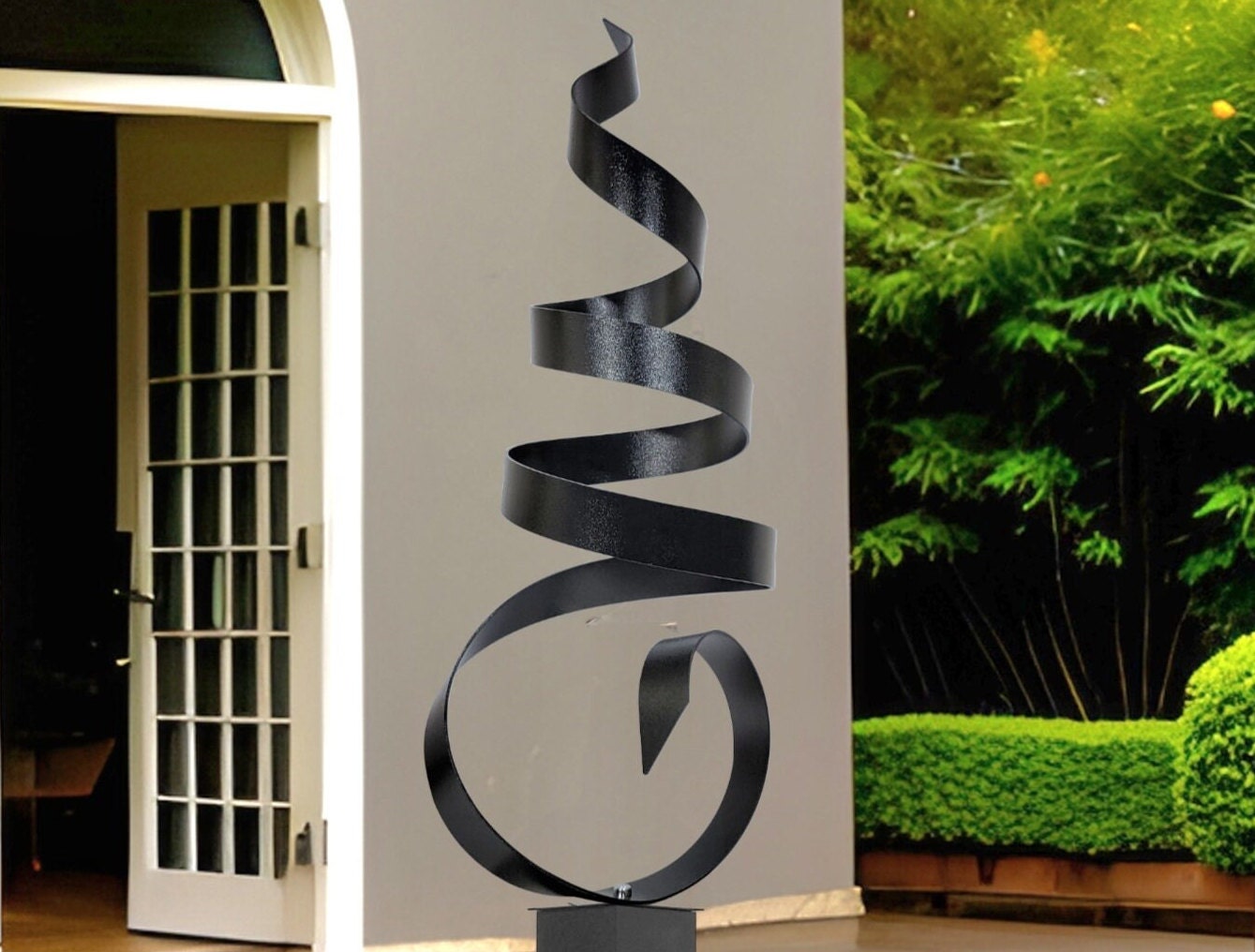 Large Metal Sculpture, Abstract Indoor Outdoor Art, Contemporary Garden Decor Modern Metal Art 48 Tall Black Sea Breeze by Jon Allen - Etsy Large Metal Sculpture, Abstract Indoor Outdoor Art, Contemporary Garden Decor Modern Metal Art 48 Tall Black Sea Breeze by Jon Allen - Etsy