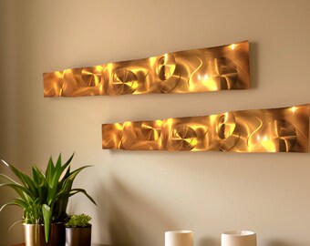 Statements2000 Abstract Metal Wall Art Copper Wave, Modern Metal Art, Wall Sculpture Wall Hanging Office Decor - Metal Wall Art by Jon Allen