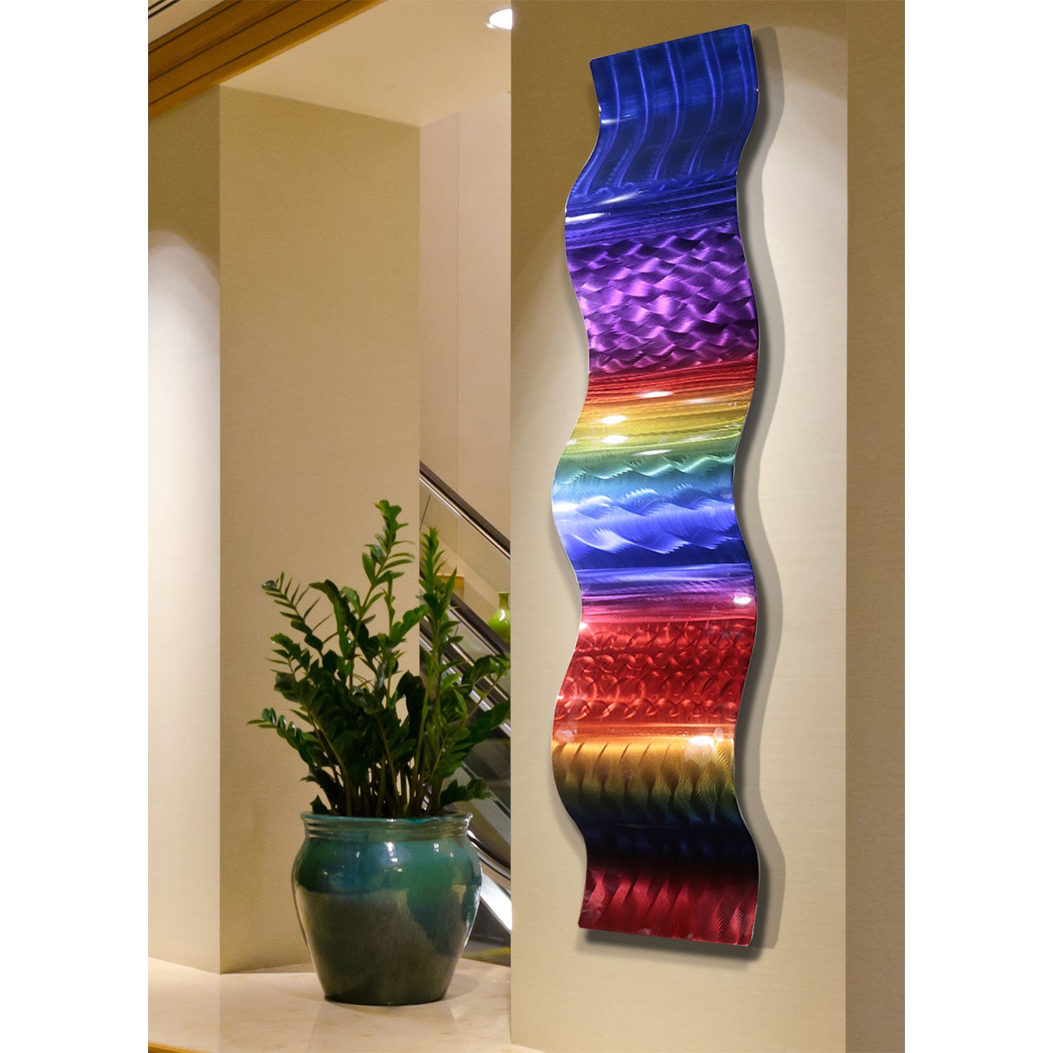 Colorful Abstract Metal Wall Art Multi-colored Modern Metal | Etsy