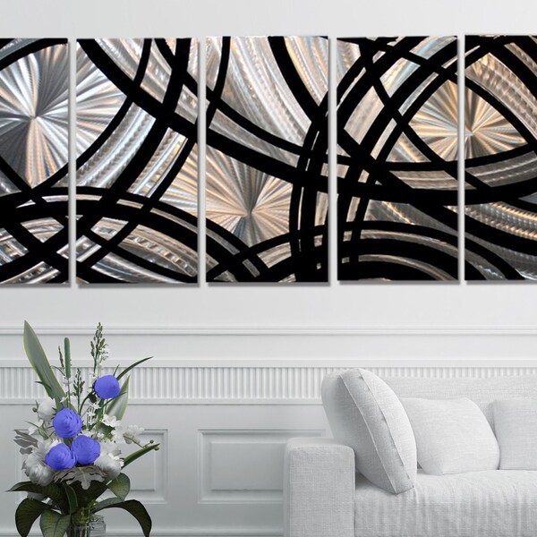 Black and Silver Wall Panels Etsy