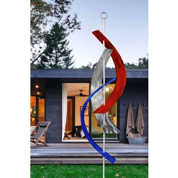 Abstract Metal Sculpture, Indoor Outdoor Art, Large Yard Sculpture Modern Metal Art - Firecracker Massive by Jon Allen