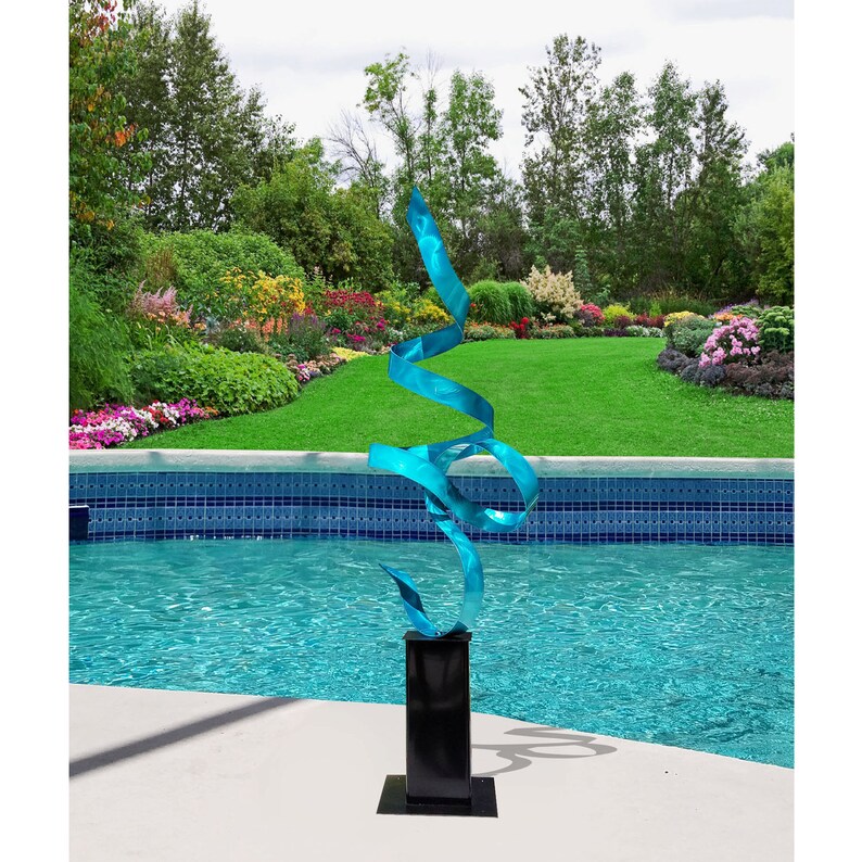 Gran escultura de metal arte interior al aire libre jardín | Etsy