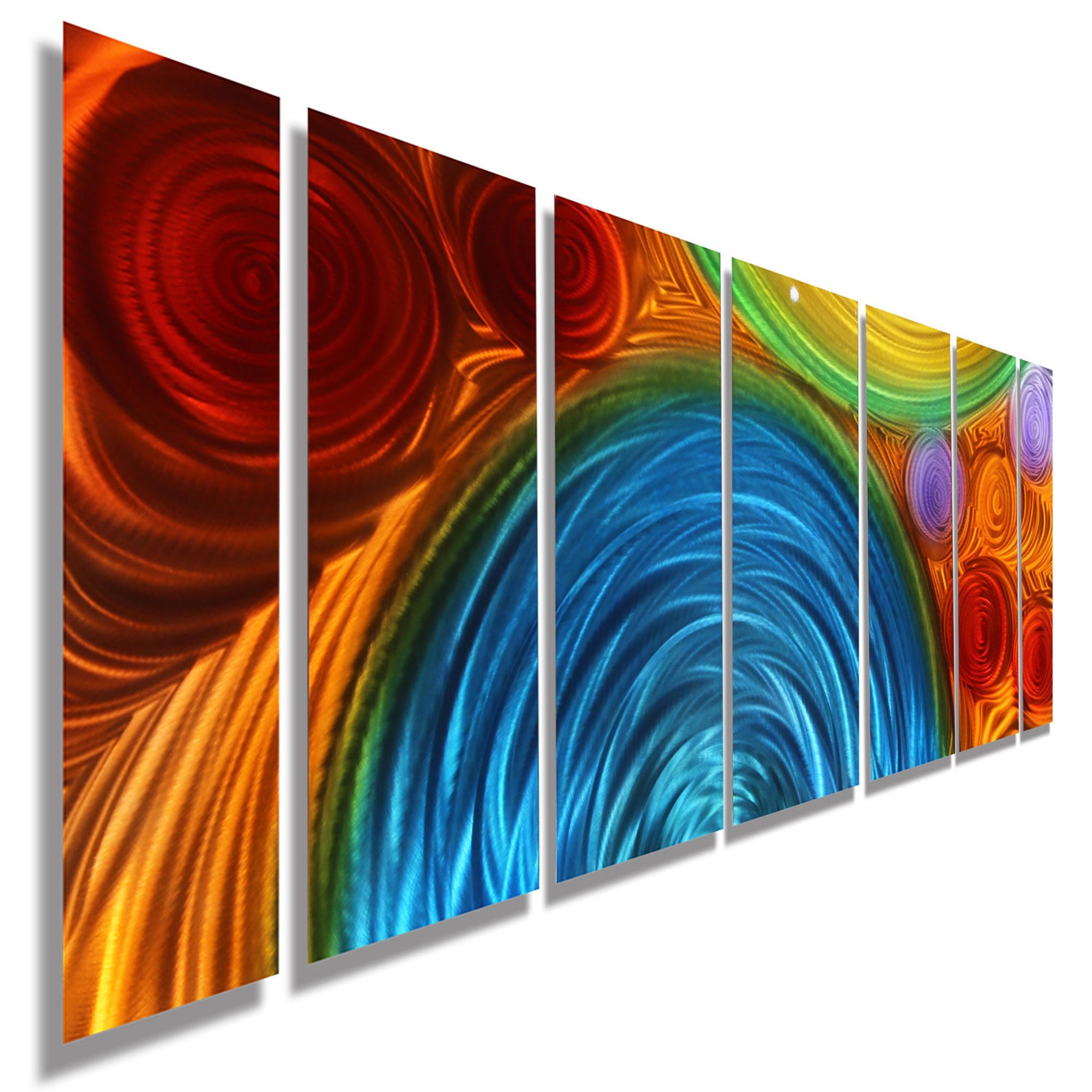 Colorful Metal Wall Art Multi Panel Wall Art Abstract Etsy