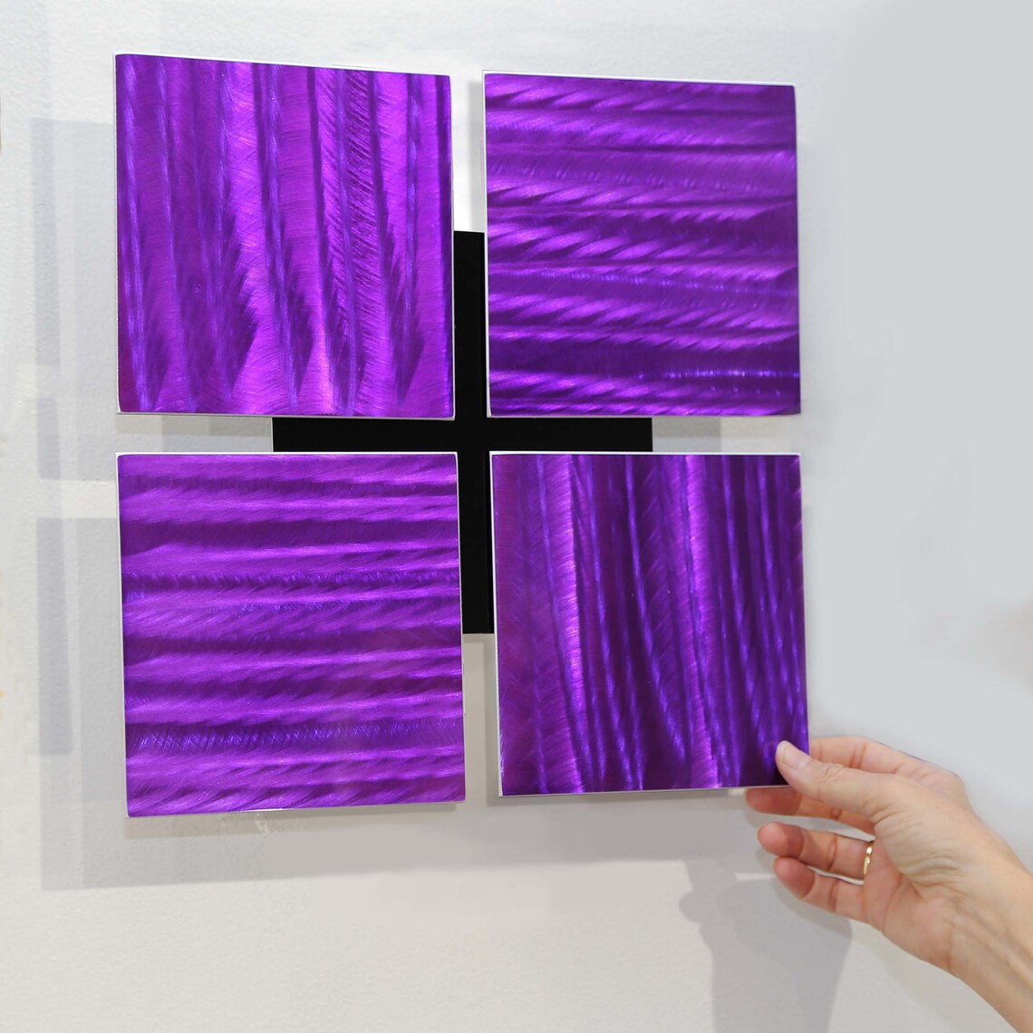 Purple Metal Wall Art Modern Metal Art 3D Wall Sculpture Etsy