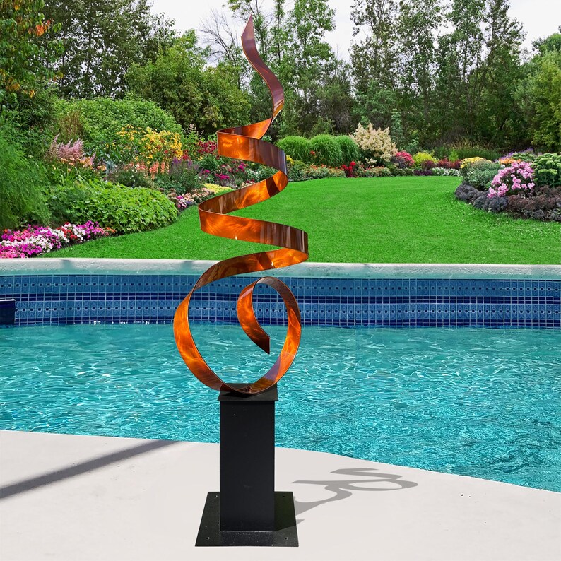 Large Metal Sculpture Abstract Indoor Outdoor Art Modern Etsy