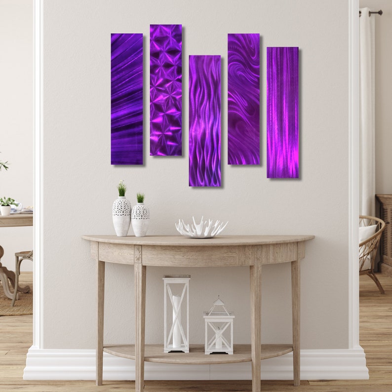 Modern Metal Wall Art Multi Panel Wall Art Abstract Etsy