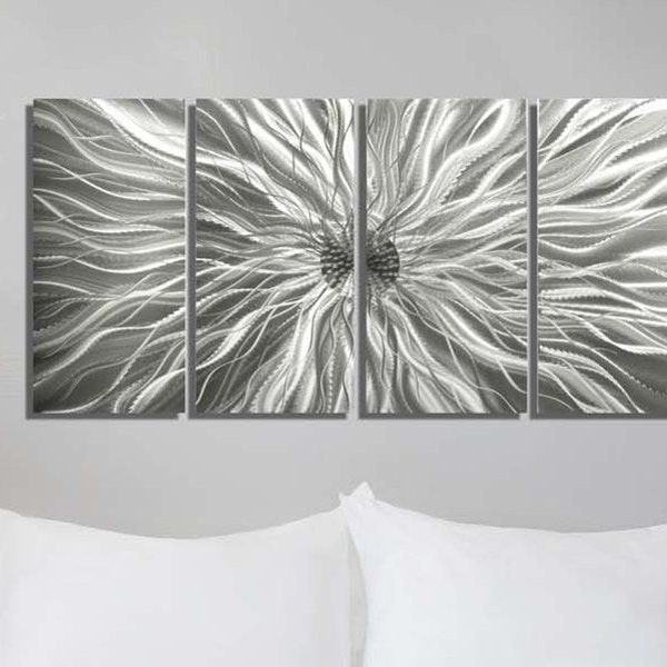 Metal Wall Art, Abstract Wall Sculpture, Indoor Outdoor Art, Modern Metal Art Silver Wall Hanging Decor - Static by Jon Allen