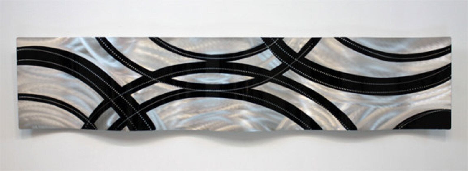 Silver and Black Metal Wall Art Modern Metal Art Abstract 3D Etsy