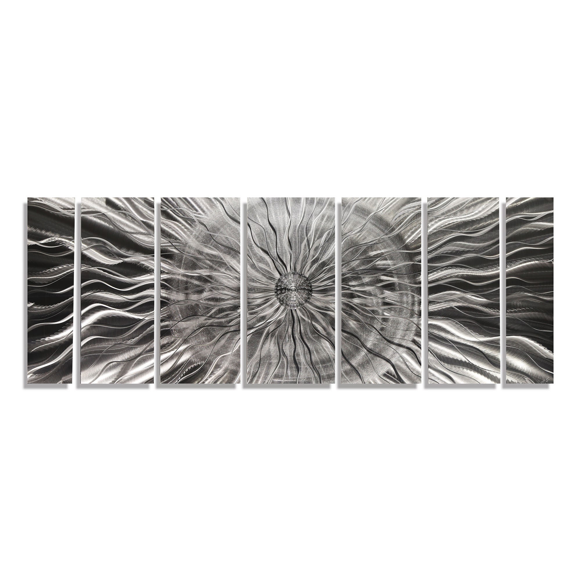Huge Contemporary Metal Wall Art in Silver Abstract Wall Etsy