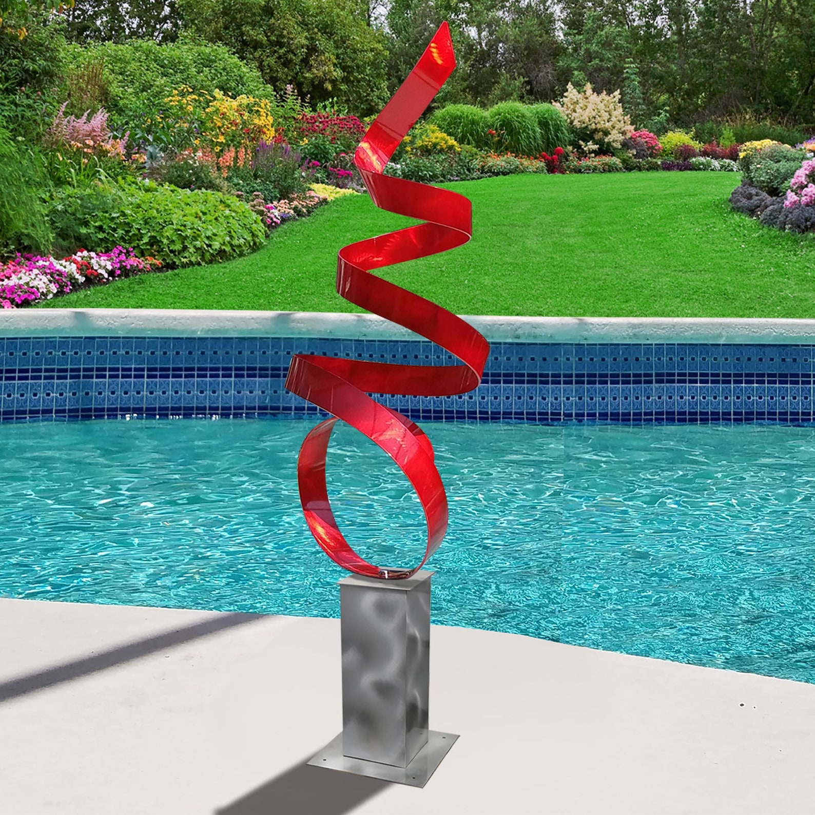 Large Metal Sculpture Indoor Outdoor Art Abstract Garden Etsy