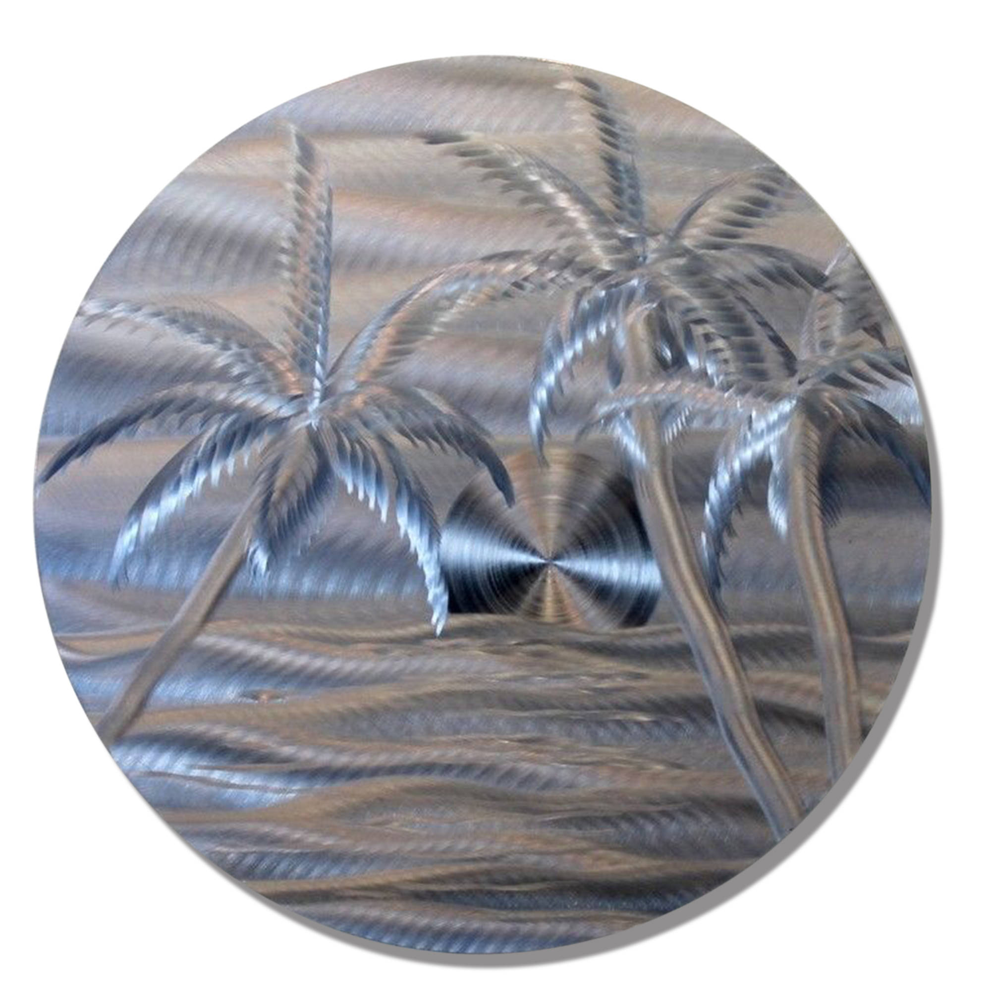 Blue Tropical Metal Accent Nautical Modern Metal Wall Art | Etsy