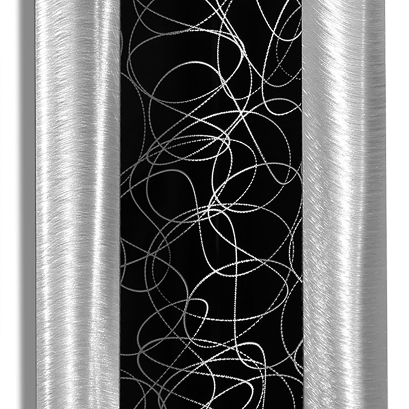 Silver & Black Metal Wall Art Modern Metal Art Abstract Art Etsy