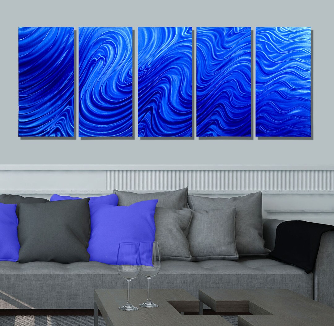 Metal Wall Art Multi Panel Wall Art Abstract Painting Large Etsy