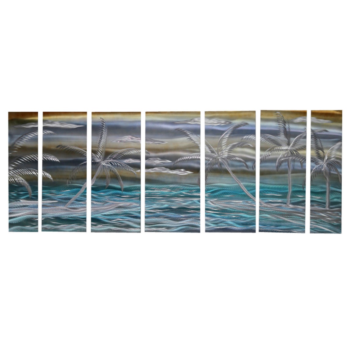 Metal Wall Art Multi Panel Wall Art Ocean Abstract Painting - Etsy