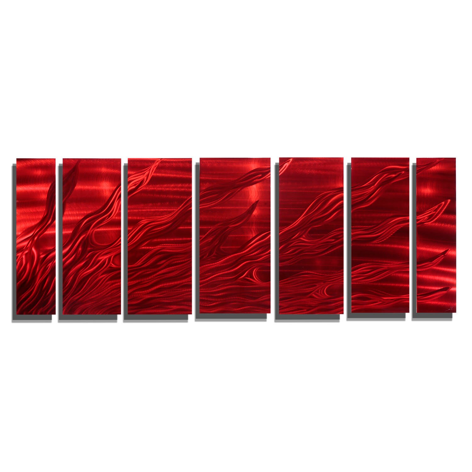 Red Modern Metal Wall Art Abstract Metal Painting Home Etsy