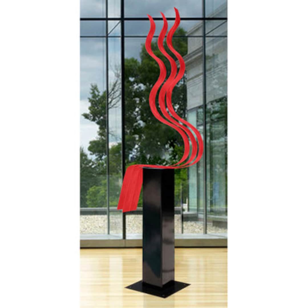 Large Metal Sculpture Indoor Outdoor Art Abstract Modern Etsy