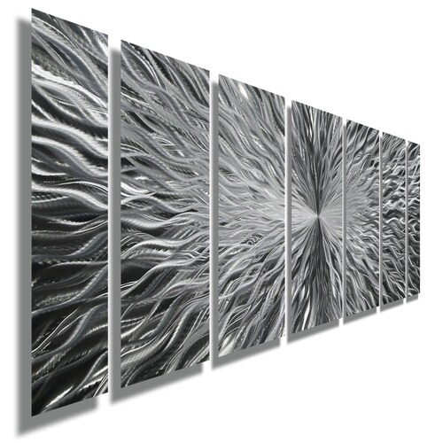 Large Metal Wall Art Sculpture Silver Wall Art Modern Abstract Etsy