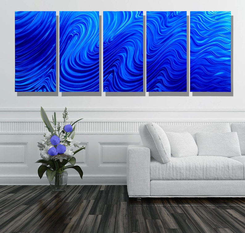 Metal Wall Art Multi Panel Wall Art Abstract Painting Large Etsy