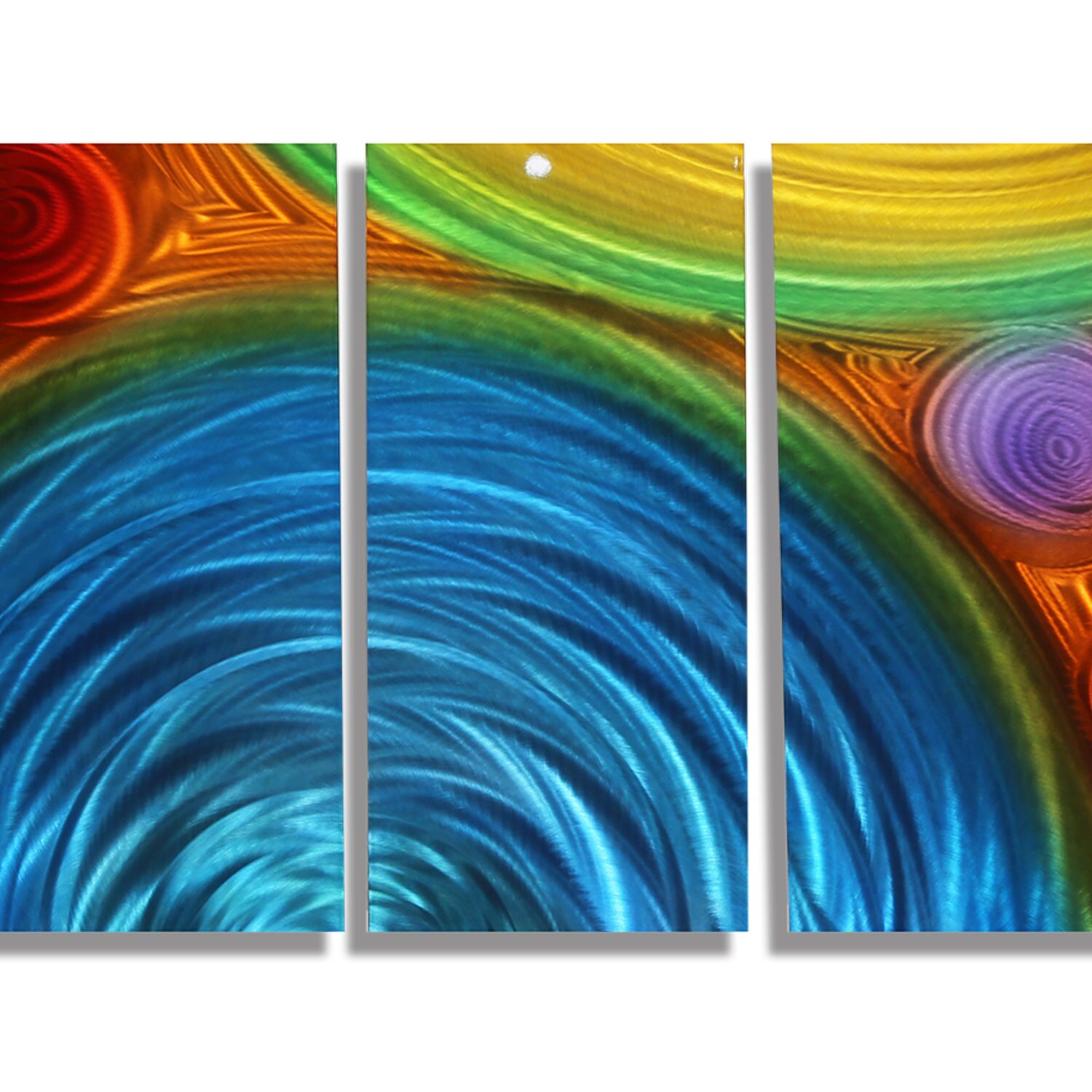 Colorful Metal Wall Art Multi Panel Wall Art Abstract Etsy