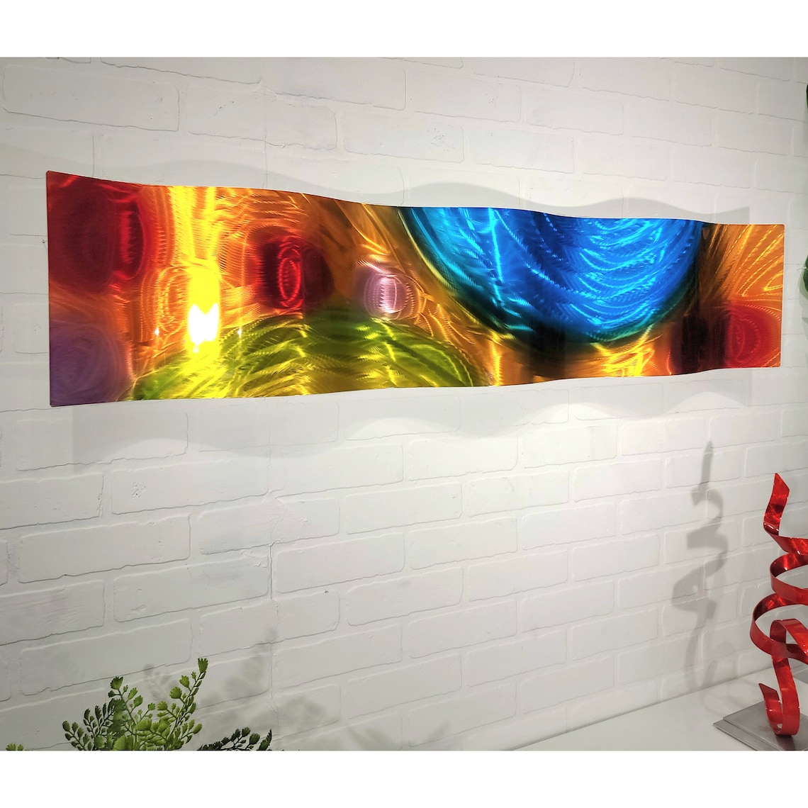 Colorful Metal Wall Art Abstract Art 3D Wall Sculpture Office - Etsy