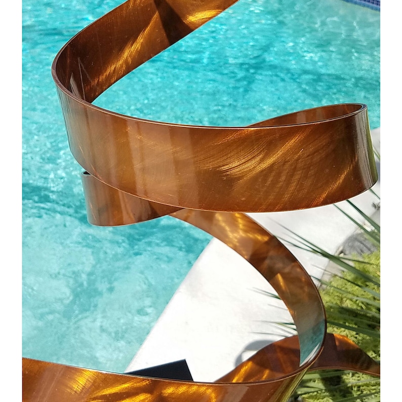 Abstract Metal Sculpture, Indoor Outdoor Art, Large Yard Sculpture Copper Sculpture Copper Perfect Moment by Jon Allen image 9