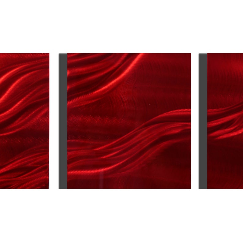 Red Modern Metal Wall Art Abstract Metal Painting Home | Etsy