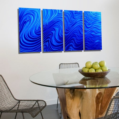 Metal Wall Art Multi Panel Wall Art Abstract Painting Large Etsy