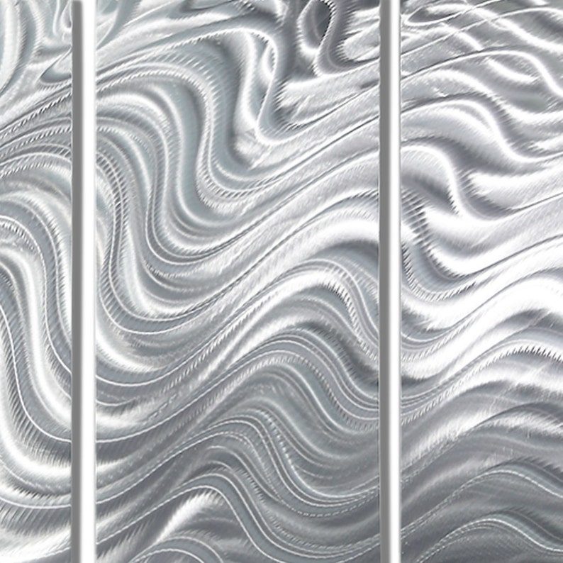 Massive Contemporary Silver Abstract Metal Wall Art Sculpture Etsy