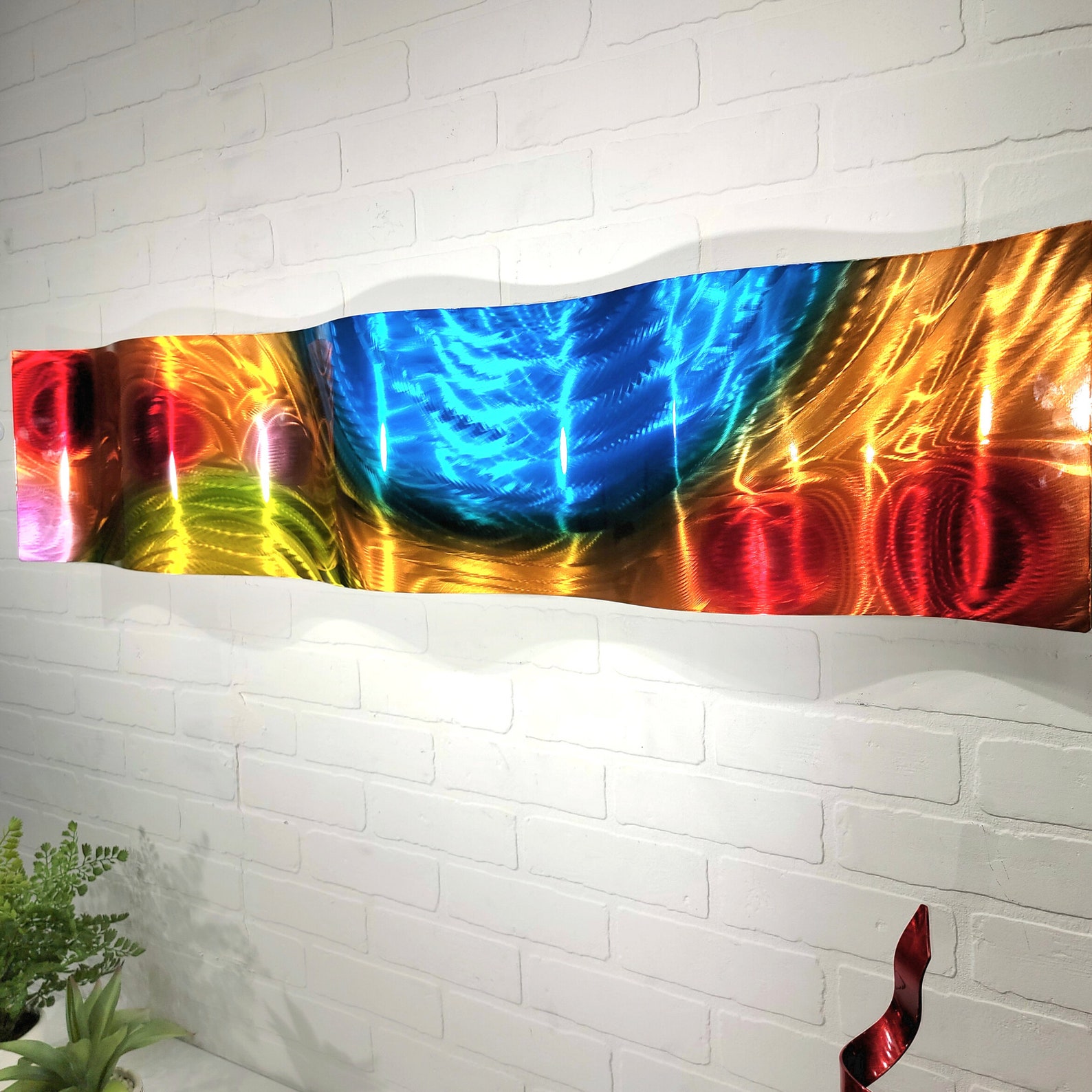 Colorful Metal Wall Art Abstract Art 3D Wall Sculpture Office - Etsy