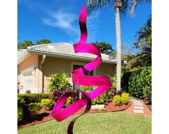 Abstract Metal Sculpture, Indoor Outdoor Art, Large Yard Sculpture Modern Minimalist Art Garden Decor - Berry Perfect Moment by Jon Allen