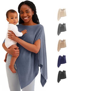 Breathable Nursing Cover: Multi-Use Baby Feeding Poncho & Shawl