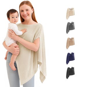 Breathable Nursing Cover: Multi-Use Baby Feeding Poncho