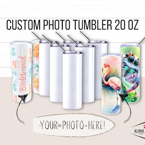 Copo personalizado 20oz sublimação reto fino metal aço inoxidável