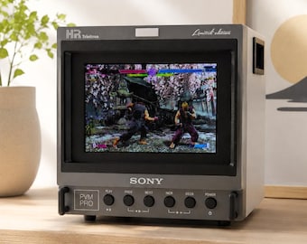 4" Retro PVM/CRT Mini TV – Standalone Screen with Customizable Videos