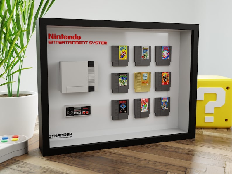 Nintendo NES 3D Frame Diorama Shadowbox personnalisable Miniature résine console et réplique de jeux vidéo image 4