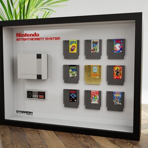 Nintendo NES 3D Frame Diorama Shadowbox personnalisable Miniature résine console et réplique de jeux vidéo image 3