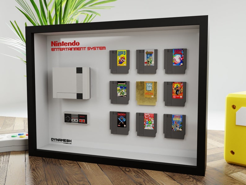 Nintendo NES 3D Frame Diorama Shadowbox personnalisable Miniature résine console et réplique de jeux vidéo image 3