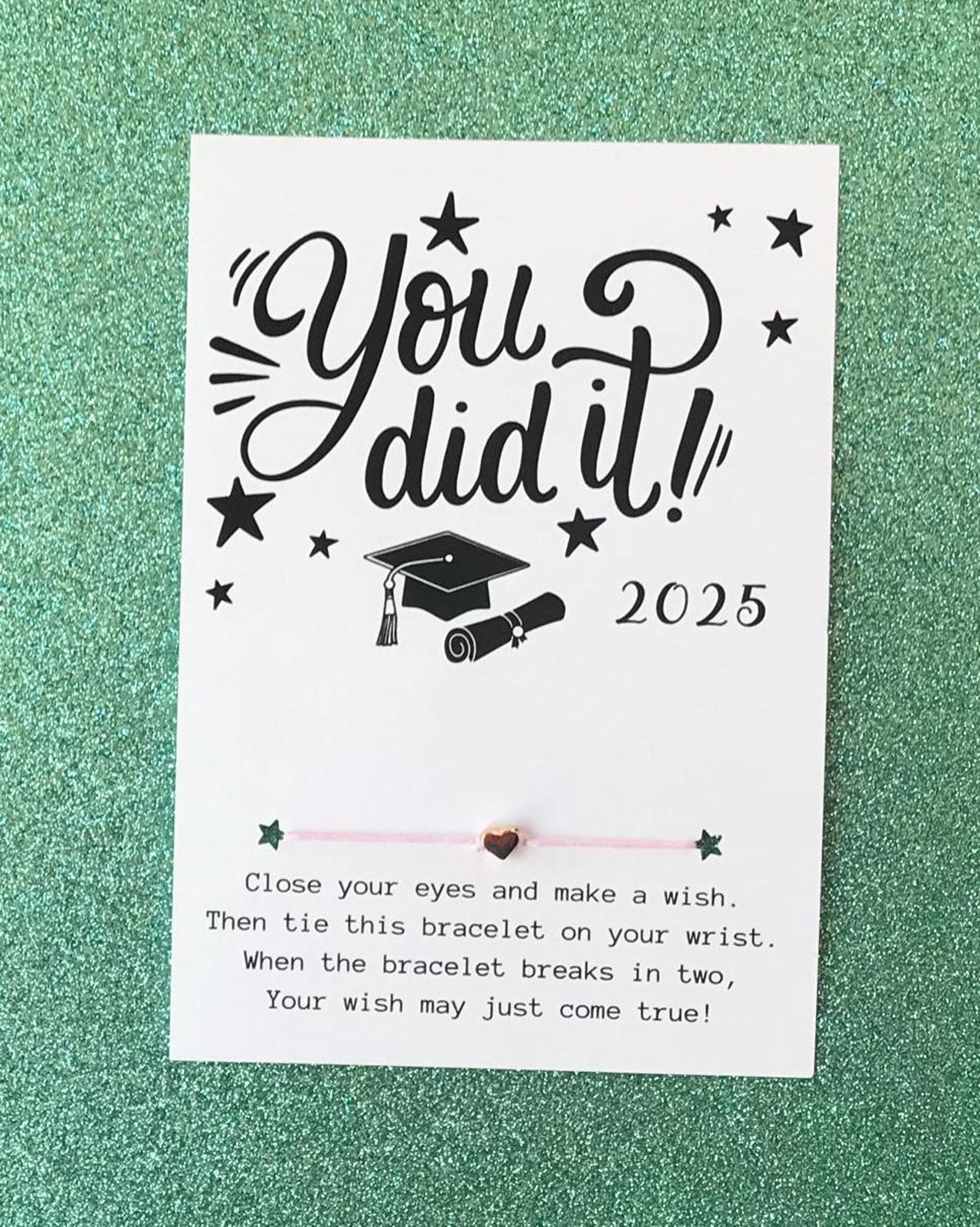 You Did It! Graduation Wish Bracelet, Graduation Card, Class Graduation ...