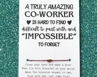 A Truly Amazing CO-WORKER, Co-worker Wish Bracelet, Work Bestie Gift, Gift for Coworkers, Best Friend Gifts, Work Best Friend, Coworker Gift