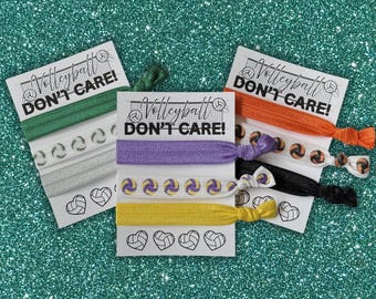 Volleyball Hair Tie Favor, Party Favors, Elastic Hair Ties, Team Gift, Volleyball Player, Hair Ties, Game Day, End of Season, Team Gift