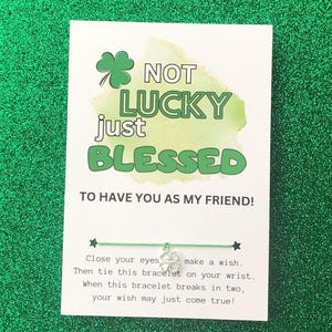Not Lucky Just Blessed, St. Patrick&#39;s Day, St. Patty Day Gift, St. Patrick&#39;s Party Favor, St. Patrick&#39;s Day Gift, St. Patrick&#39;s Day Card