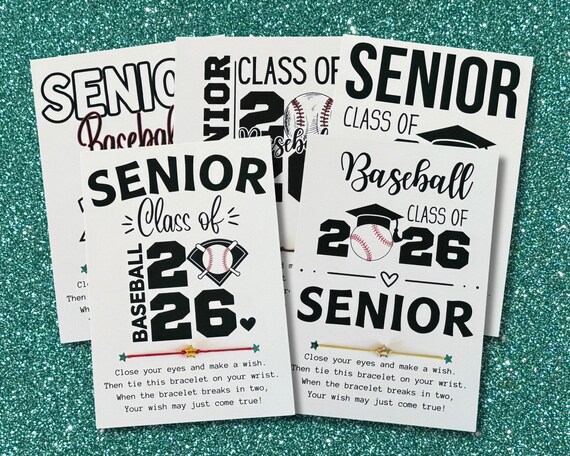 Baseball Senior Class of 2026, Baseball Wish Bracelet, End Of Season Gift for 2026 Baseball, Baseball Senior Night Gift, 2026 Baseball Gifts