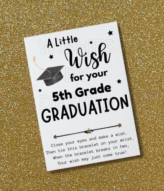 5th grade graduation card Gift: Candy Bar for Boys Customizable name Downloadable Personalized Kids Graduation Card