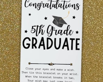 5th Grade Graduation, 5th Grade Promotion, Bulk Graduation Cards, Wish Bracelet, End of 5th Grade Gift, Gift for Students, Student Gift - Etsy 5th Grade Graduation, 5th Grade Promotion, Bulk Graduation Cards, Wish Bracelet, End of 5th Grade Gift, Gift for Students, Student Gift - Etsy