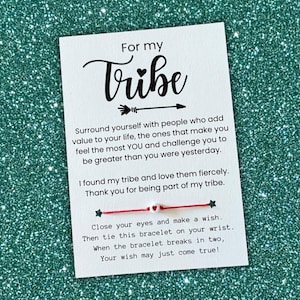 FOR MY TRIBE, Wish Bracelet, Girls Weekend Gift, Girls Trip Gift, Tribe Gifts, Friendship Tribe Gifts, Bachelorette Trip Gifts, Friend Gift