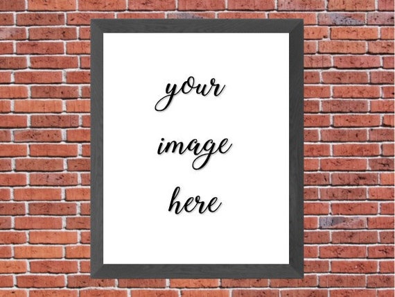 Download Digital Mockup Red Brick Wall Gray Frame 1589931 Free Box Mockups Psd PSD Mockup Templates