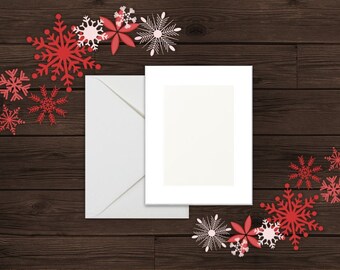 Download Invitation Mockup Snowflakes Wood Background Holiday Red Christmas Party Invite Holiday Party New Years Invite Free Logo Mockups Free Psd Mockup Templates