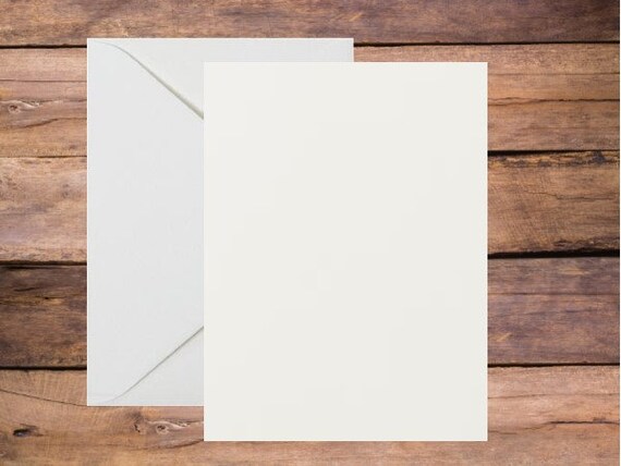 Invitation Mockup Wood Background White Stationery