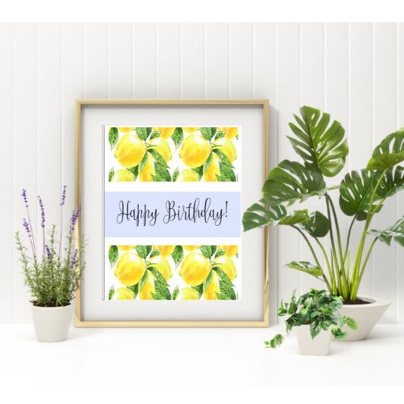 Lemon Citrus Sign Editable Baby Shower Decor Bridal Etsy